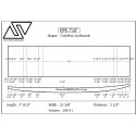 EPS Blanks 7'10'' x 24'' x 3 1/2'' Stringerless