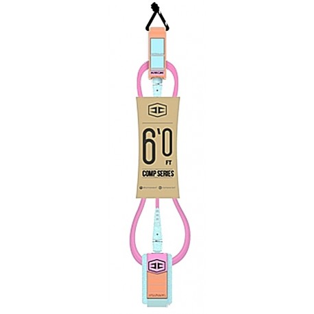 Hurricane leash - 6Ft x 6mm Comp - Pastel Pink/Blue