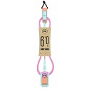 Hurricane leash - 6Ft x 6mm Comp - Pastel Pink/Blue